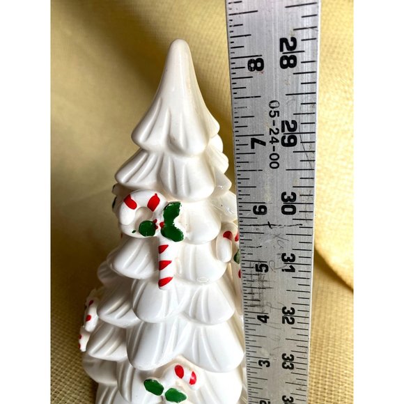 Ron Gordon Designs 8" White Ceramic Musical Christmas Tree Oh Christmas Tree V - Picture 2 of 3